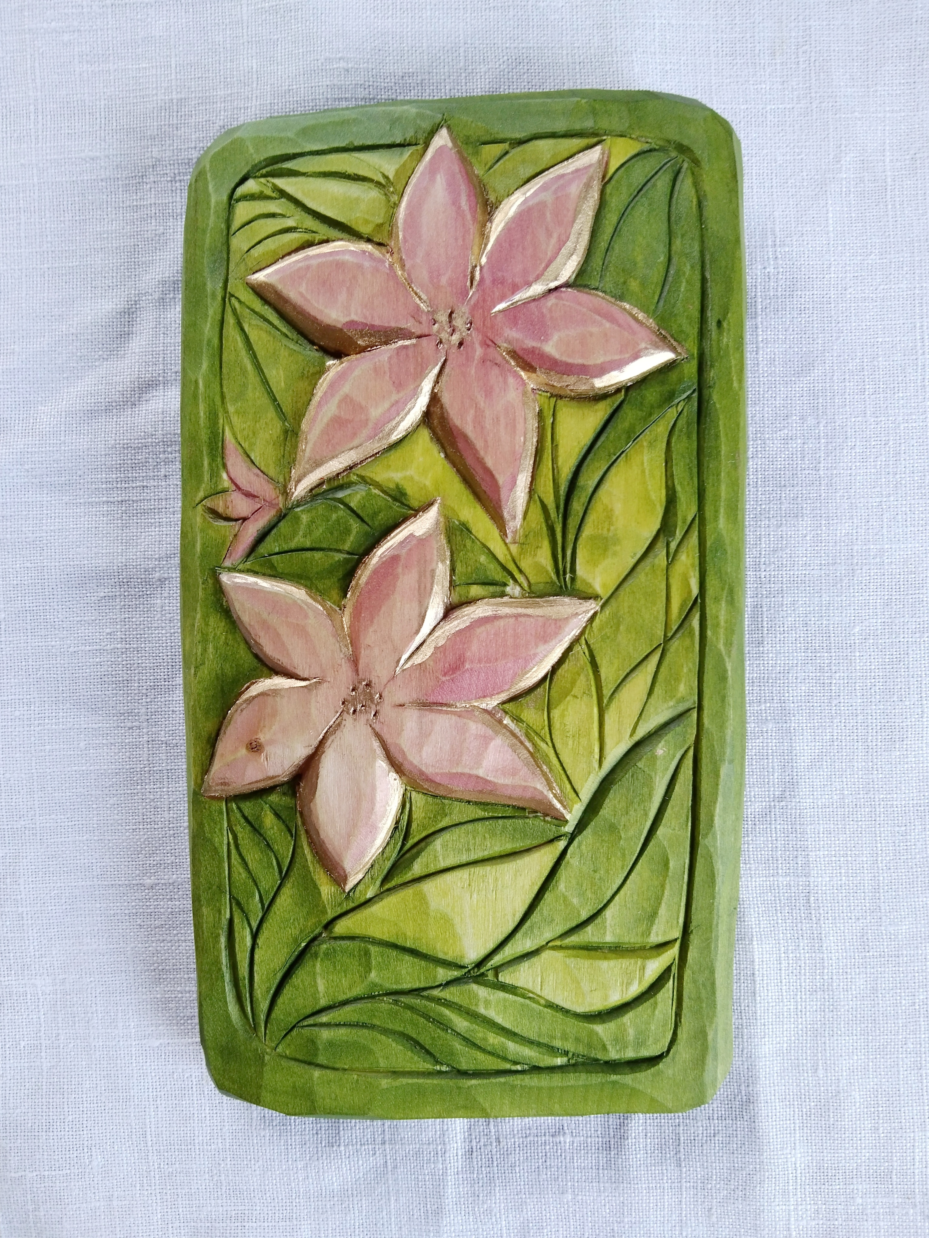 Růžové kytky,11/20cm